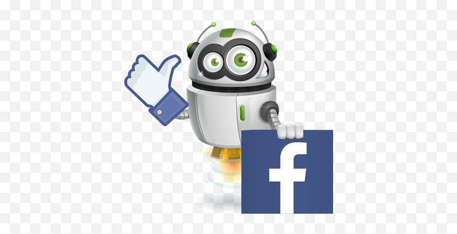 Instant Marketing - Png Cartoon Flying Robot,Facebook Robot Icon