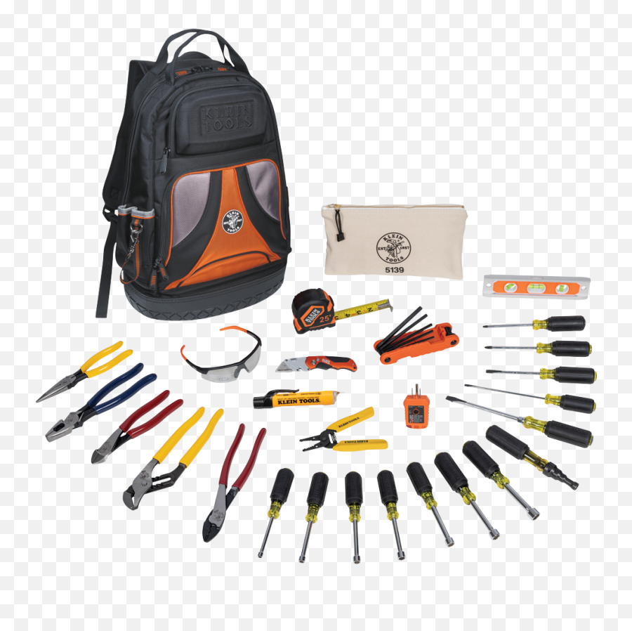 Tool Kit 28 - Piece 80028 Klein Tools For Professionals Klein Tools Backpack Png,Icon 6 In 1 Backpack
