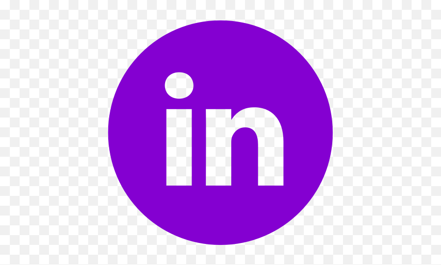 Linkedin Purple Round Icon - Dot Png,Round Www Icon
