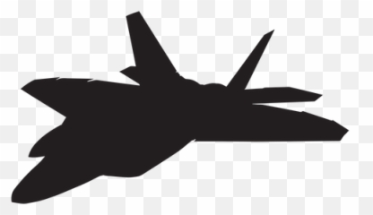 F 22 Raptor Fighter Aircraft Silhouette - F 22 Raptor Silhouette Png,Fighter Jet Png