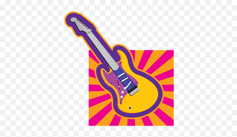 Clipart Retro Guitar - Free Image On Pixabay Retro Guitar Clipart Png,Guitar Png Transparent