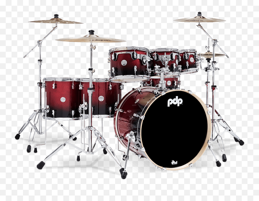 Pdcm2217rb - Concept Maple Red To Black Fade Lacquer 7 Png,Icon Cymbals