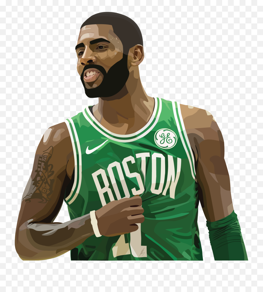 Kyrie Irving Vector Illustration - Kyrie Irving At Celtics Png,Kyrie Png