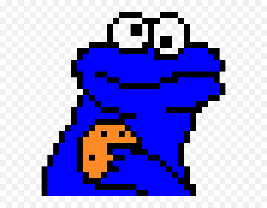 Cookie Monster - Pixel Art Cookie Monster Png,Cookie Monster Png