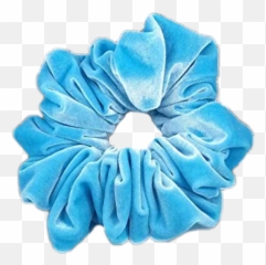 Scrunchie Scrunchies Hairtie Blue - Starter Pack Fotos Vsco Girl Png,Scrunchie Png