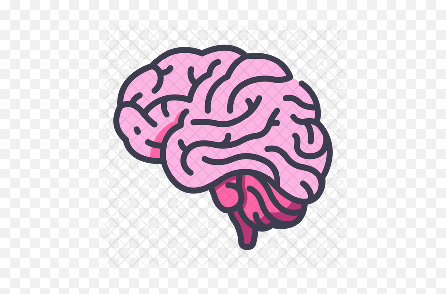 Brain Icon Of Colored Outline Style - Internal Organs Brain Outline Png,Brain Outline Png