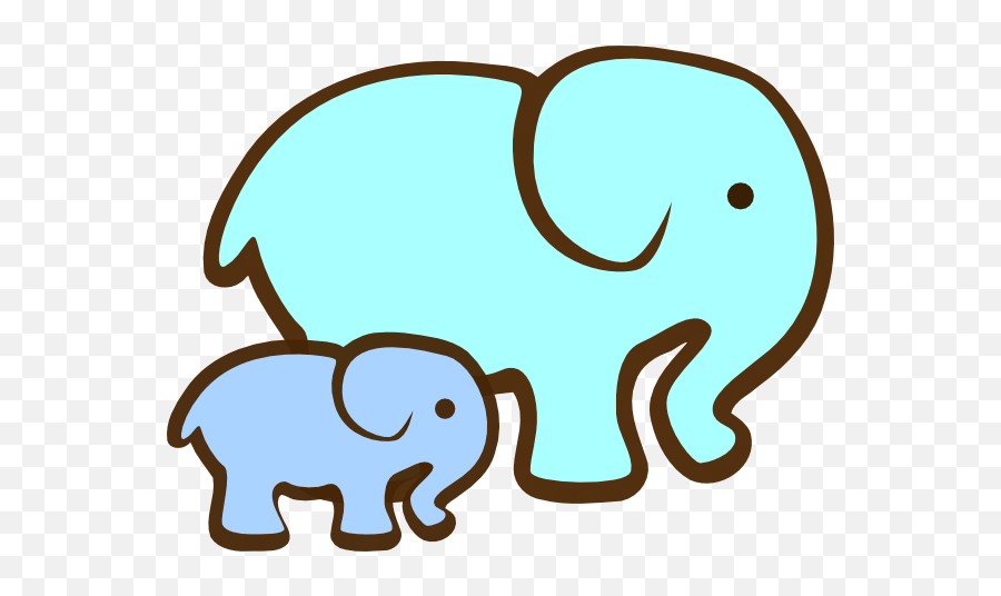 Grey Baby Elephant Clipart - Free Clip Art Images Baby Outline Picture Of Elephant Png,Elephant Clipart Transparent