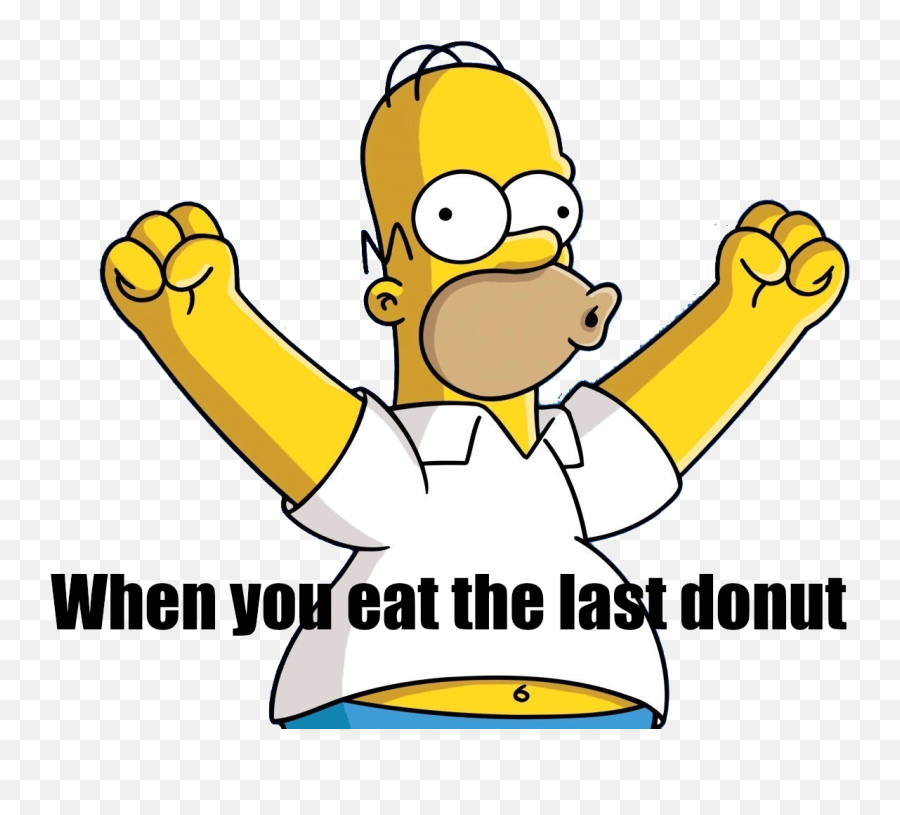 Download Last Donut - Homer Simpson Full Size Png Image Homer Simpson Hd Png,Homer Simpson Png