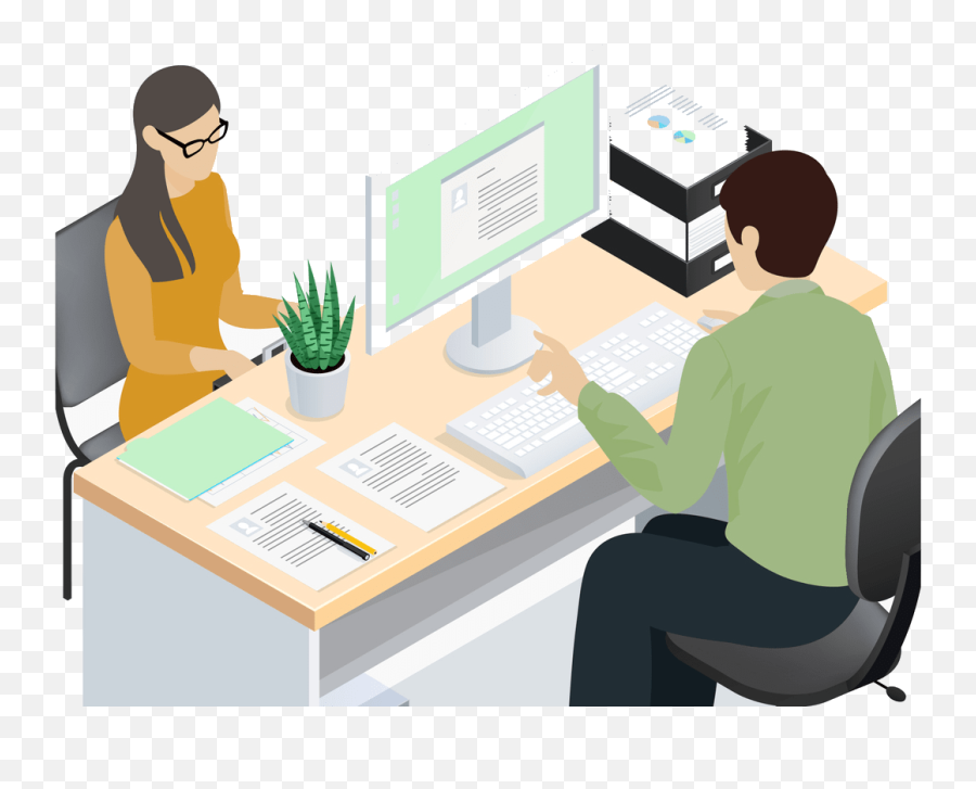 Receptionist Interview Questions To Expect U0026 Best Answers - During An Interview  Cartoon Png,Interview Png - free transparent png images 