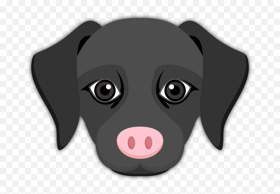 Black Labrador Dog Emoji - Emoji Png Dogs,Dog Emoji Png