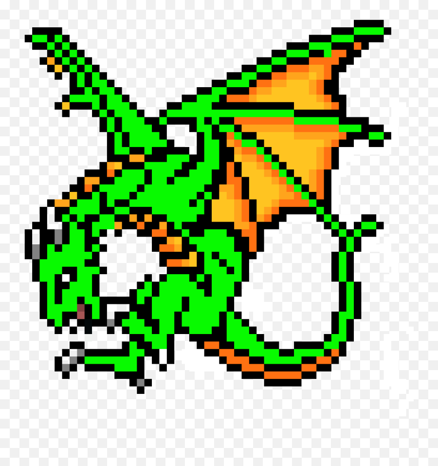 Download Green Dragon - No Copyright Pixel Art Full Size Pixel Art Water Dragon Png,Copyright Png