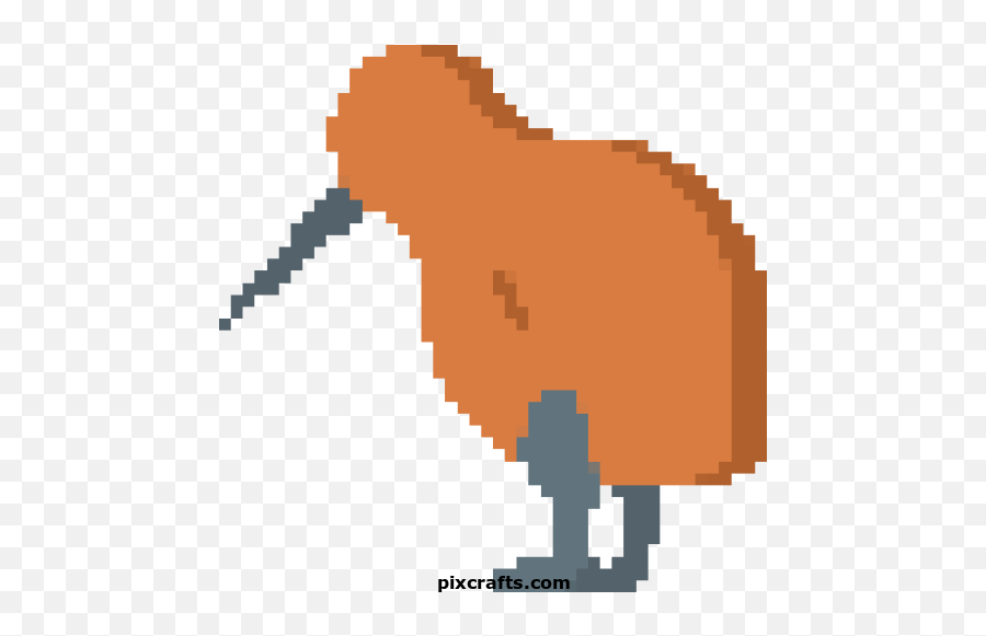 Bird - Printable Pixel Art Png,Kiwi Bird Png