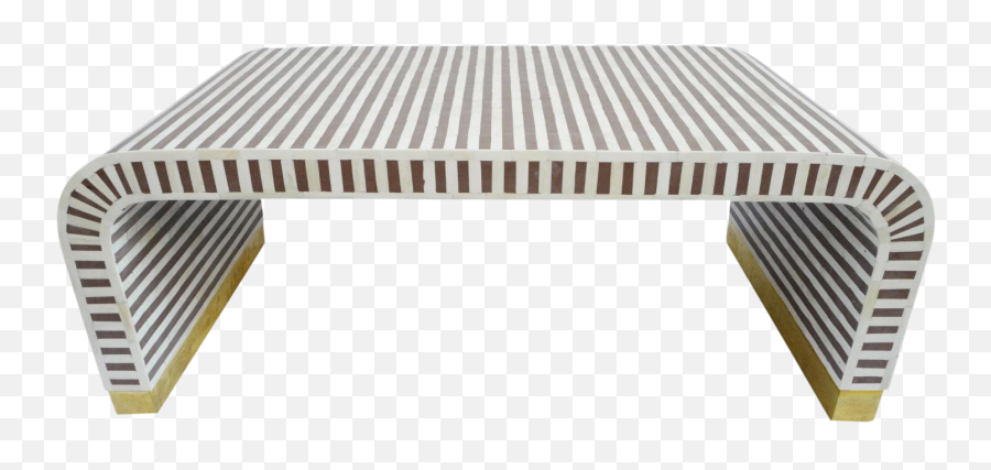 Inlay Striped Waterfall Coffee Table - Coffee Table Png,Coffee Table Png