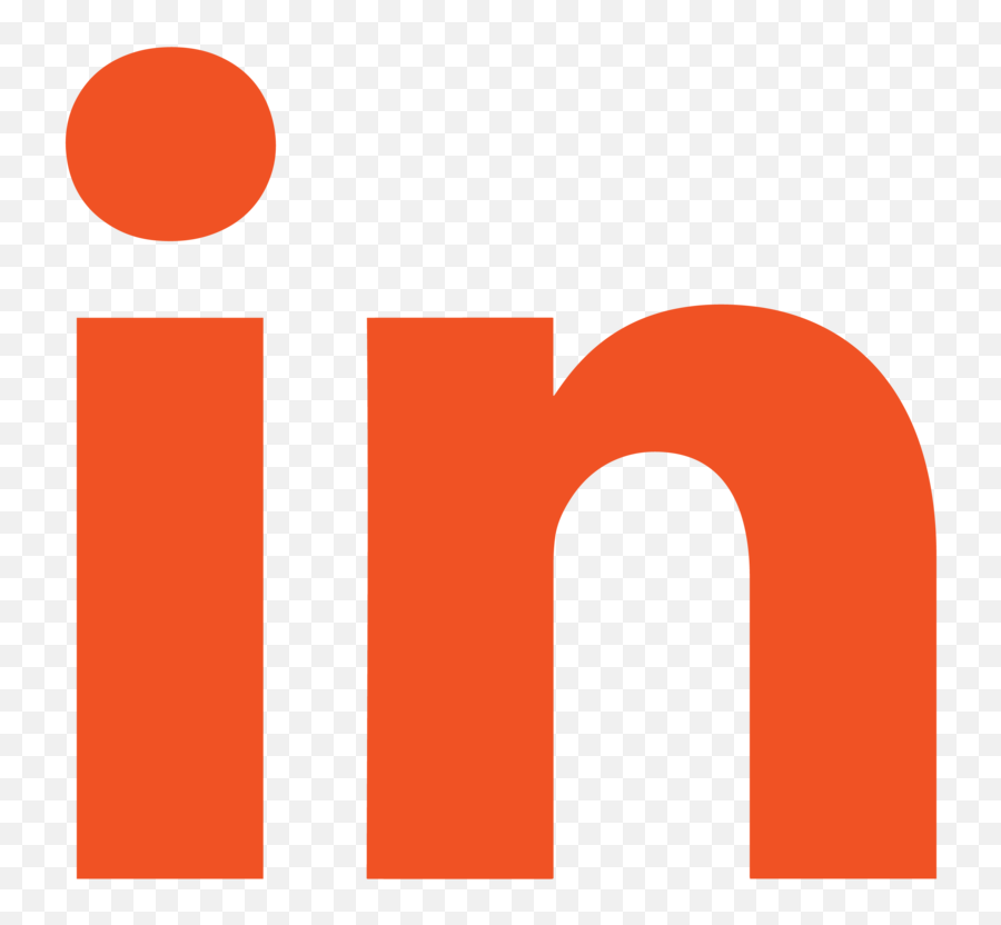 Download Hd Linkedin Icon Orange - Linkedin Logo Orange Png,Linkedin Png