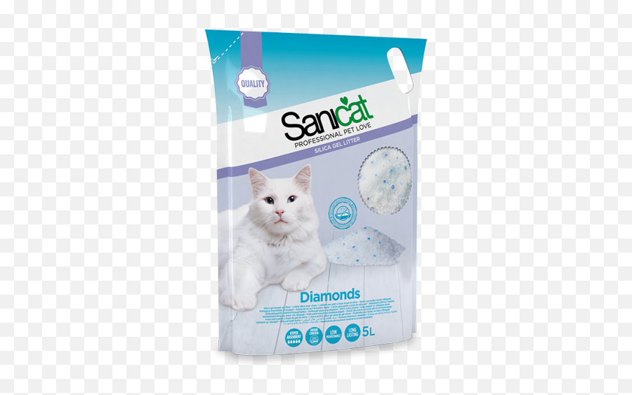 Sanicat Diamonds Silica Litter 38ltr - Sanicat Silica Gel Litter Png,Litter Png