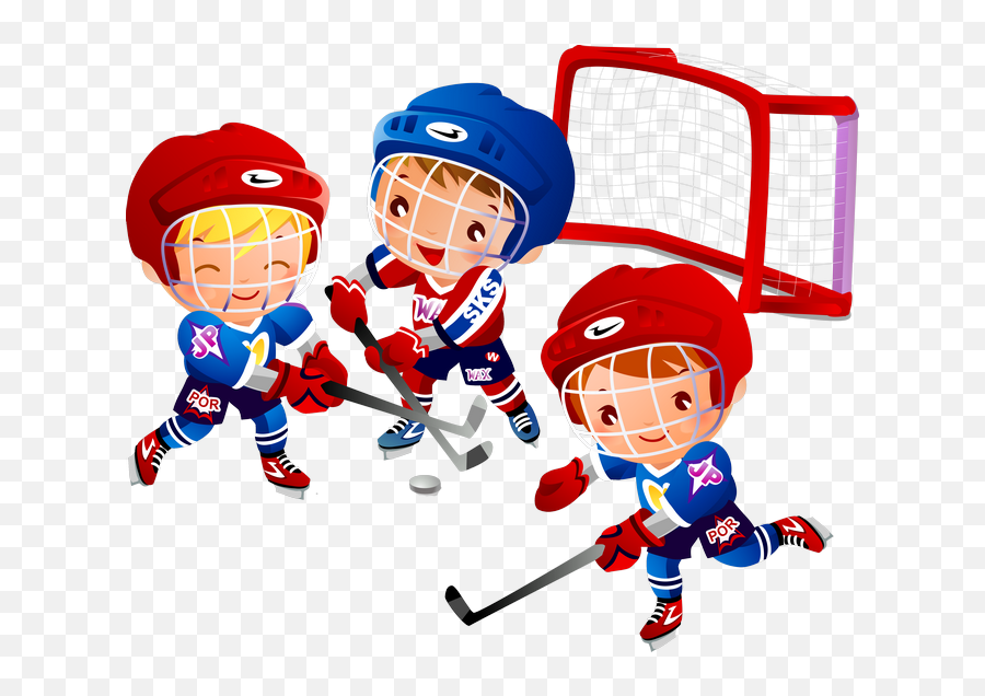 Kid Clipart Hockey - Play Ice Hockey Clipart Png,Hockey Png