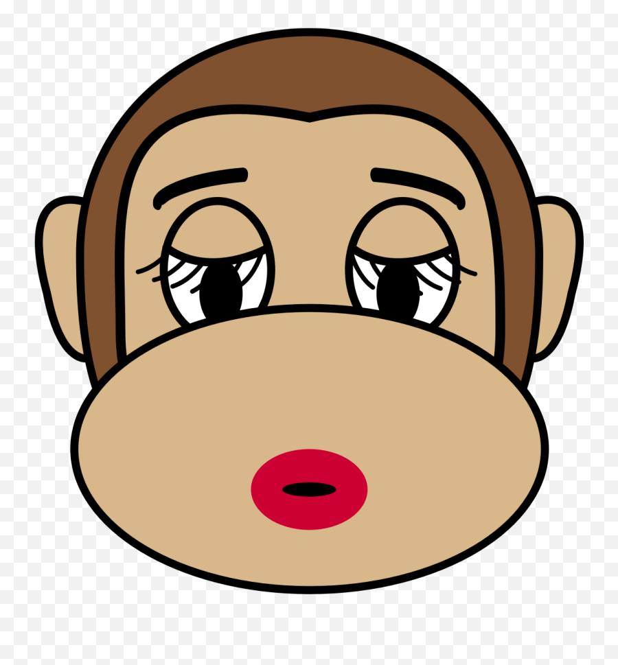 Goat Clipart Emoji - Cartoon Monkey Face Png,Goat Emoji Png