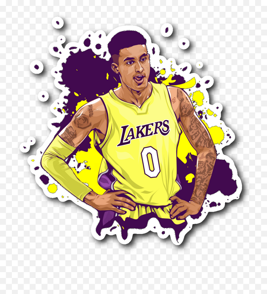 Allen Iverson Rookie Art Sticker Vinyl And High Quality Nba - Los Angeles Lakers Png,Allen Iverson Png