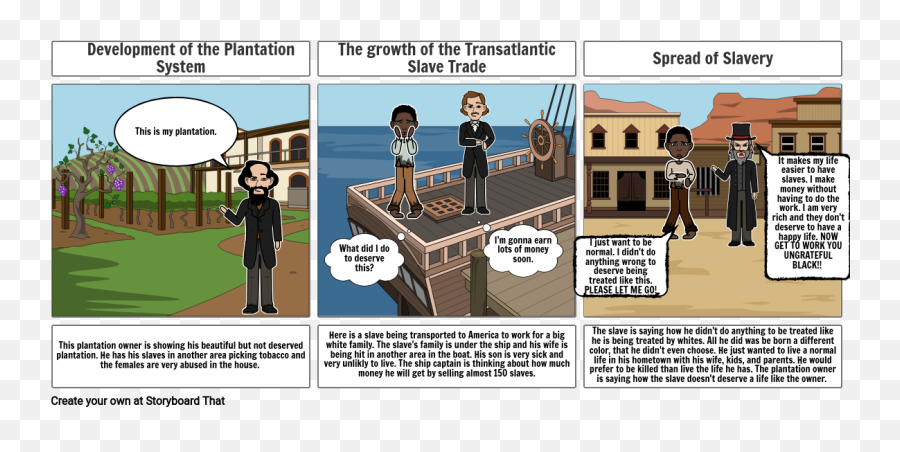 Slave Trade Storyboard By Lucianamacias - Cartoon Png,Slave Png