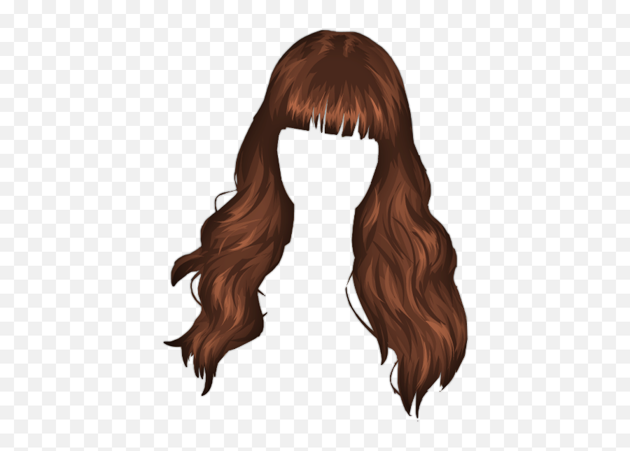Download Free Png Hair With Bangs - Brown Hair Cartoon Girl Transparent  Background,Bangs Png - free transparent png images 