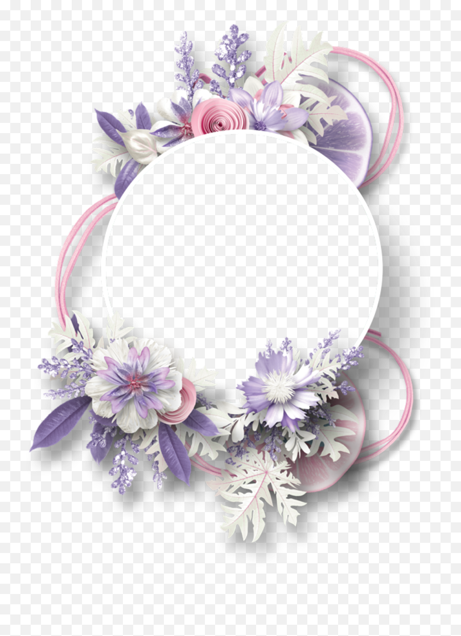 Download Free Decorative Picture Scrapbooking Frame Digital - Flower Floral Purple Png,Flower Icon Png