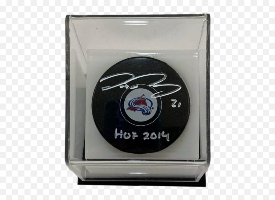Peter Forsberg Hockey Puck Colorado Avalanche W Acrylic Display Case - Jewel Case Png,Hockey Puck Png