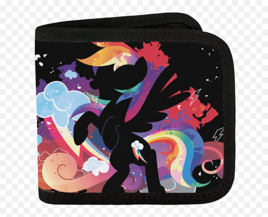 For Fans By Fansblack Rainbow Dash Silhouette Canvas Wallet - My Little Friendship Is Magic Png,Rainbow Dash Png