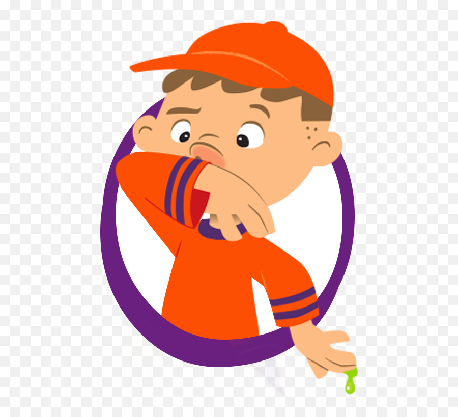 Pick Your Nose Cartoon - Cartoon Kid Wiping Nose On Sleeve Png,Cartoon Nose Png