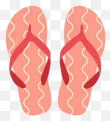 Wavy Lines Flip Flops - Transparent Background png