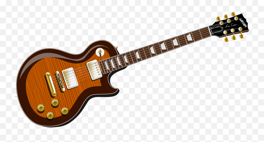 Gibson Guitar With Flame Top Finish - Transparent Background Guitar Png,Gibson Guitar Logo