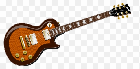 Gibson Guitar With Flame Top Finish - Transparent Background Guitar Png,Gibson Guitar Logo