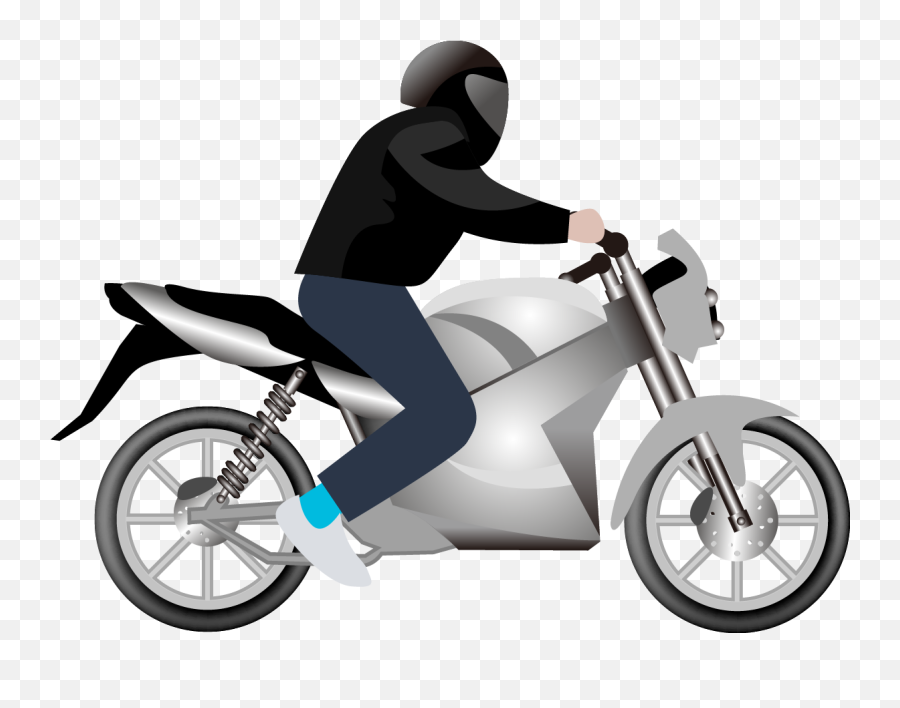 Car Motorcycle Clip Art - Vector Man On A Motorbike Png Bike Rider Vector,Motorcycle Silhouette Png