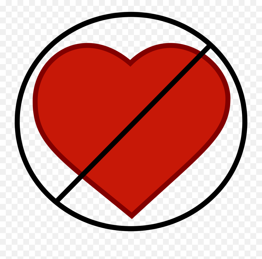 Love Clipart Relationship - Crossed Out Heart Png,Crossout Png