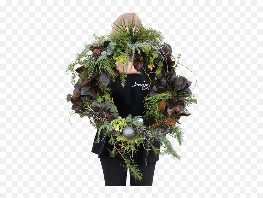 Gorgeous Christmas Wreath - Amys Flowers Hamilton Png,Christmas Greenery Png