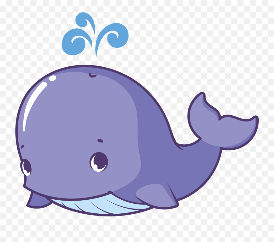 Purple Clipart Whale - Cartoon Whales Transparent Background Png,Purple Png