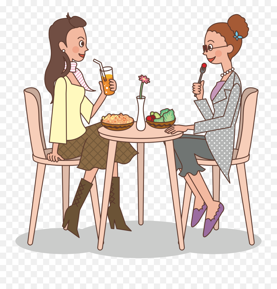 Human Behaviorgirlsitting Png Clipart - Royalty Free Svg Png Ladies Eating Lunch Clipart,Girl Sitting Png