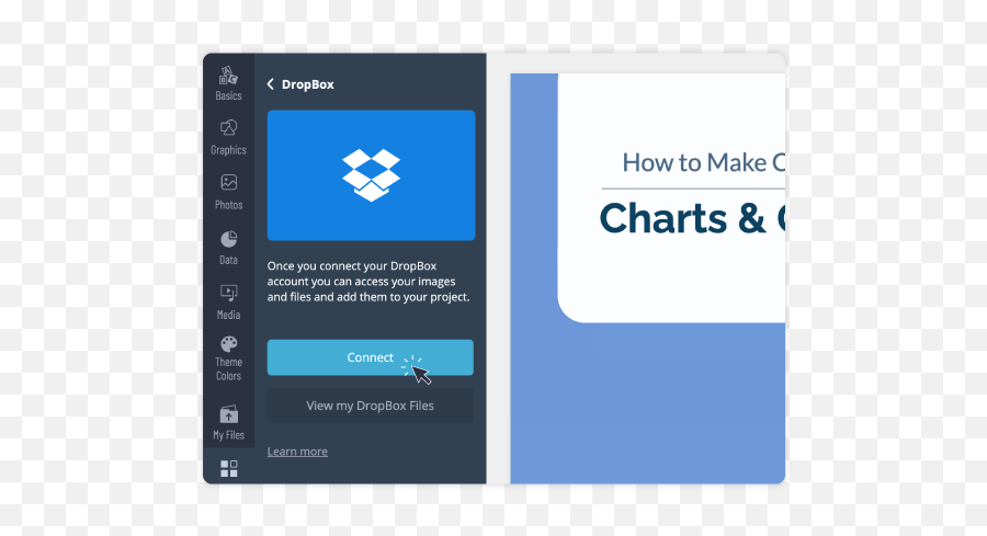 Visme Dropbox Integration - Vertical Png,Dropbox Blue Icon