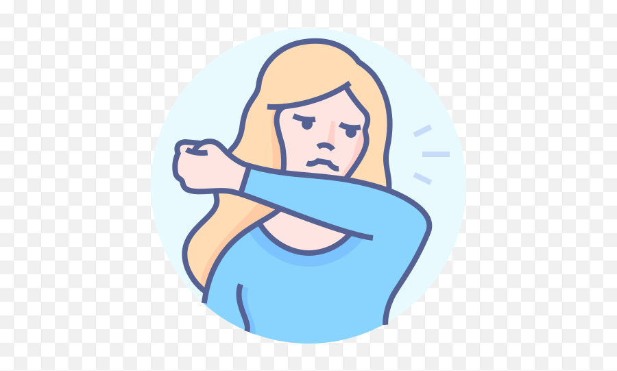 Button Sneeze Elbow Preventive Measure Advice Free Icon - Estornudar En El Codo Png,Elbow Icon