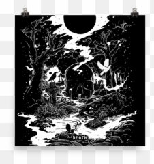U0027deathu0027 Tarot Card Art Poster - Death Tarot Card Png,Tarot Card Png