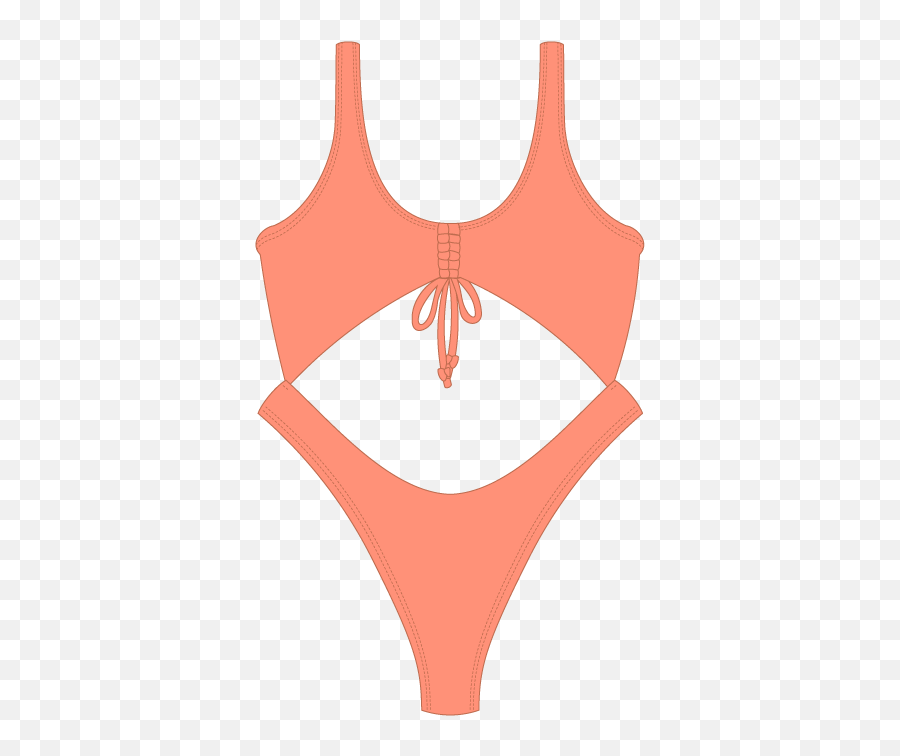 Coral Front Tie One Piece - Sleeveless Png,One Piece Icon