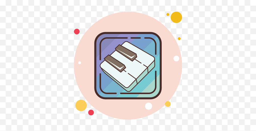 Simply Piano Icon In Circle Bubbles Style - Logo Minecraft Icon Aesthetic Png,Piano Icon Png