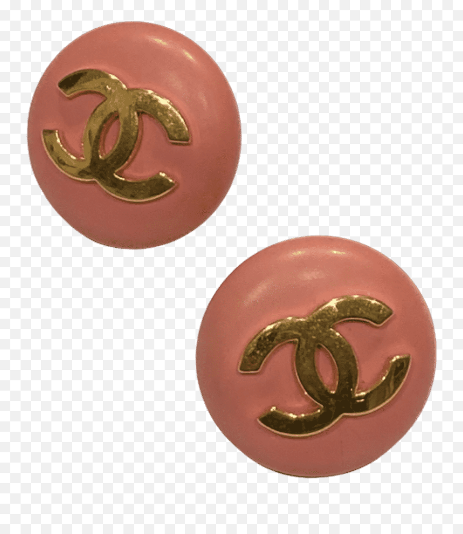 Chanel Vintage Cc Button Clip - On Earrings Pink Cc Logo 2004 Chanel Resin Button Earrings Png,Chanel Icon Bags