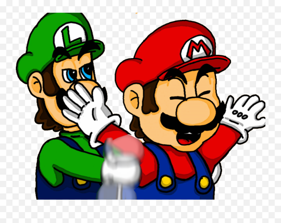 Luigi Tickling Mario By Emeffy Clipart - Mario And Luigi Fight Png,Mario And Luigi Transparent