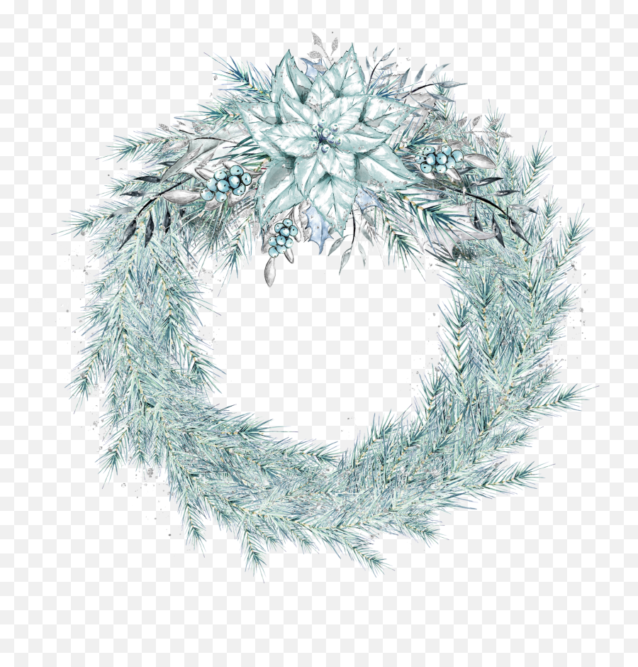 Wreath Ornament Decoration - White Christmas Wreath Png,Christmas Reef Png