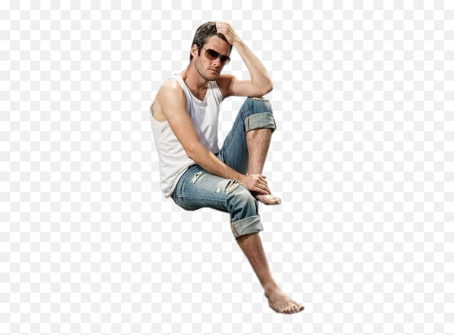 Beach Time Guy Jj Png Official Psds - Gentleman,Sitting Man Png