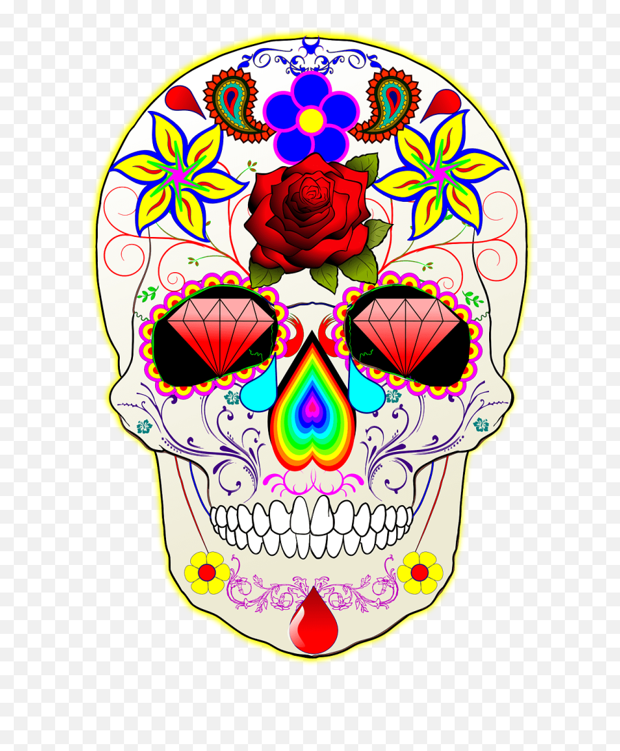 Dia De Los Muertos Memories - Sugar Skull Transparent Male Sugar Skull Transparent Background Png,Skull Transparent Background