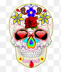 Dia De Los Muertos Memories - Sugar Skull Transparent Male Background png