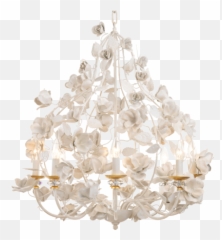 White Roses And Swarovski 8 Lights Chandelier - Chandelier Png,Chandelier Png