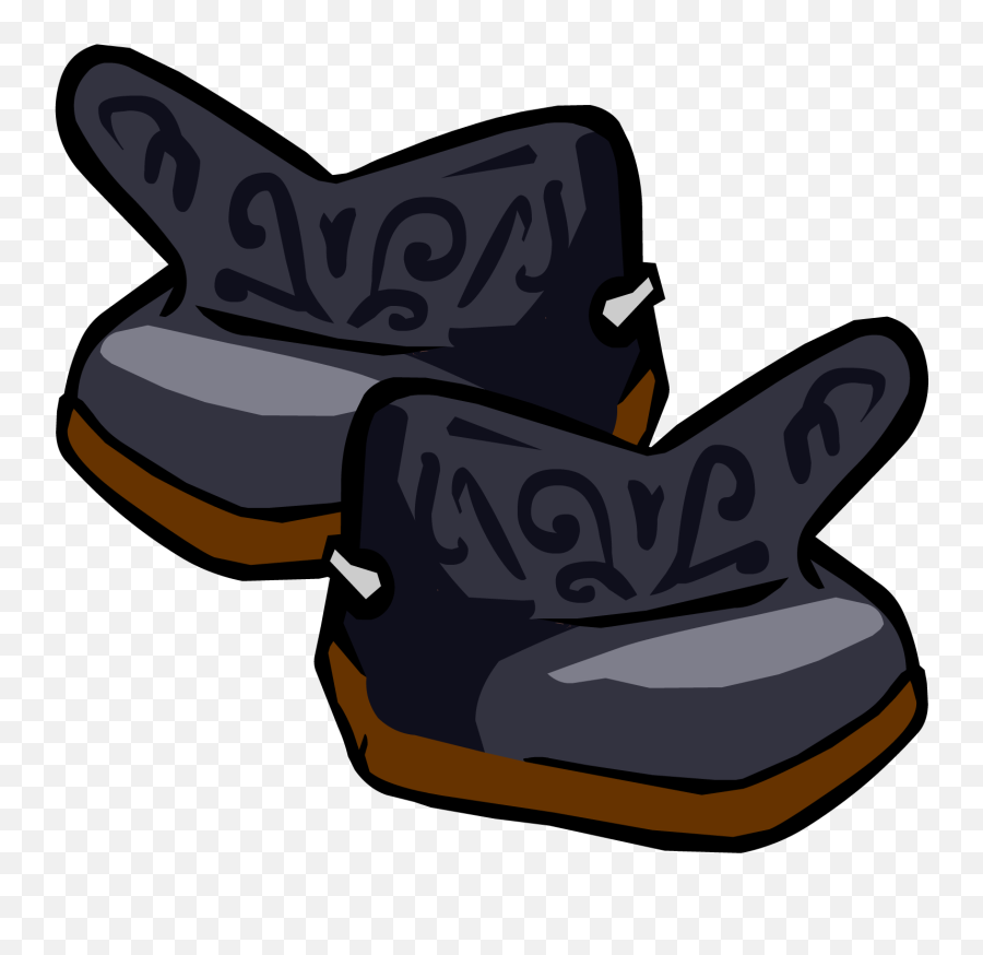 Black Cowboy Boots Club Penguin Rewritten Wiki Fandom - Club Penguin Cowboy Boots Png,Cowboy Boots Png