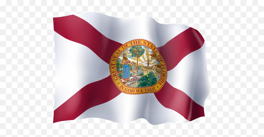 Waving Flag Of Florida - State Seal Of Florida Png,Waving Flag Png